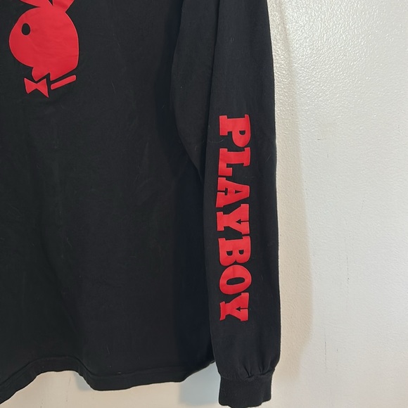 Playboy x Pacsun Long sleeve Black Shirt for Men or Women with sleeve Logo Sz Sm - Picture 2 of 7